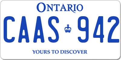 ON license plate CAAS942