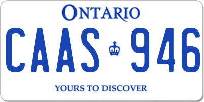 ON license plate CAAS946