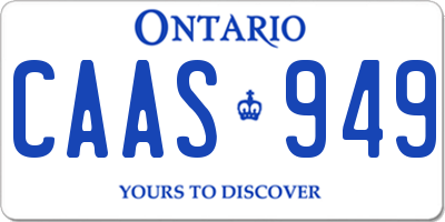 ON license plate CAAS949