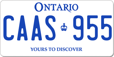 ON license plate CAAS955