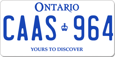 ON license plate CAAS964