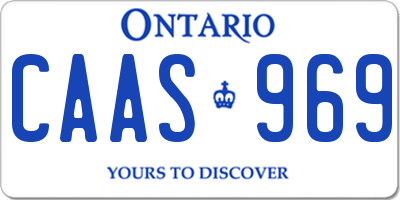 ON license plate CAAS969