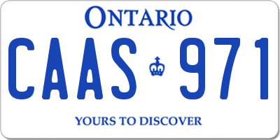 ON license plate CAAS971