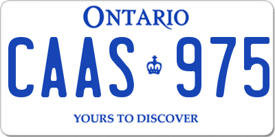 ON license plate CAAS975