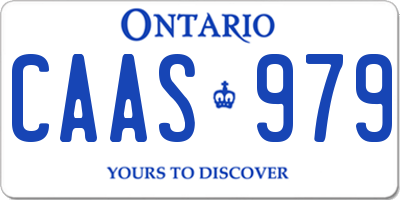 ON license plate CAAS979