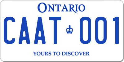 ON license plate CAAT001