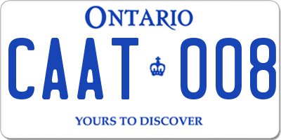 ON license plate CAAT008