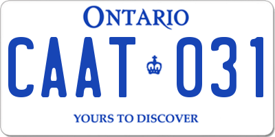 ON license plate CAAT031