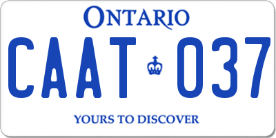 ON license plate CAAT037