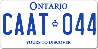 ON license plate CAAT044