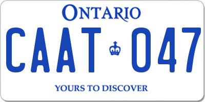 ON license plate CAAT047