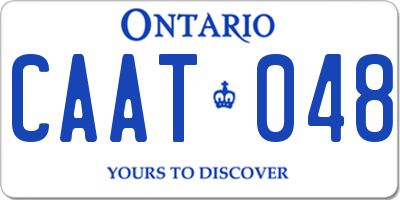 ON license plate CAAT048