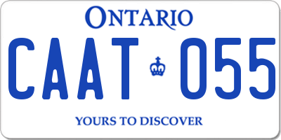 ON license plate CAAT055