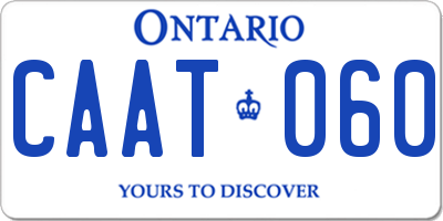 ON license plate CAAT060