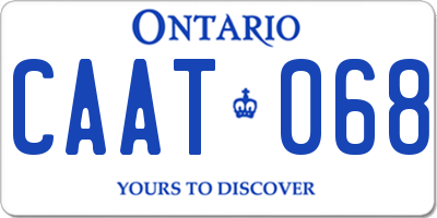 ON license plate CAAT068