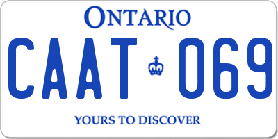 ON license plate CAAT069