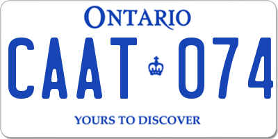 ON license plate CAAT074