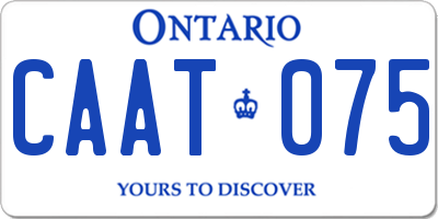 ON license plate CAAT075