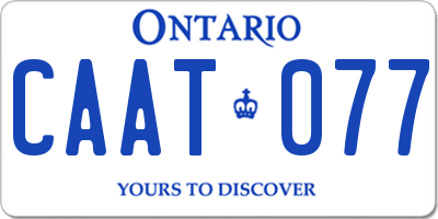 ON license plate CAAT077