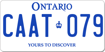 ON license plate CAAT079