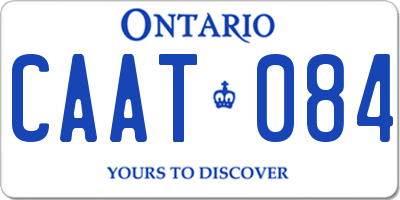 ON license plate CAAT084