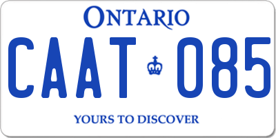 ON license plate CAAT085