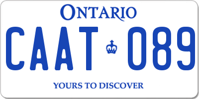 ON license plate CAAT089