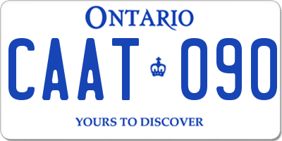 ON license plate CAAT090