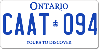 ON license plate CAAT094