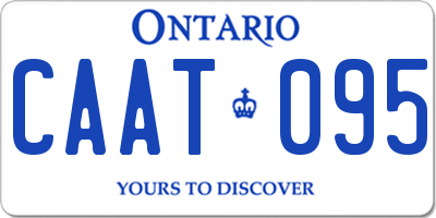 ON license plate CAAT095