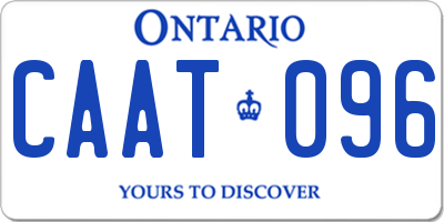 ON license plate CAAT096