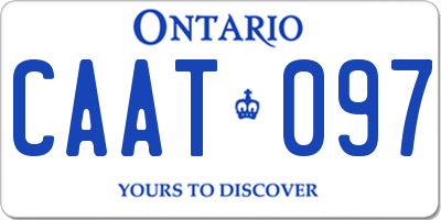 ON license plate CAAT097