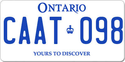 ON license plate CAAT098