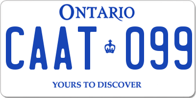 ON license plate CAAT099