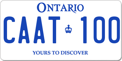 ON license plate CAAT100