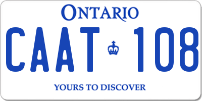 ON license plate CAAT108