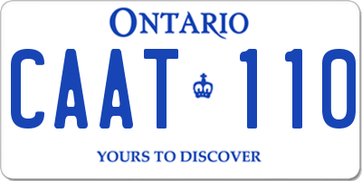 ON license plate CAAT110