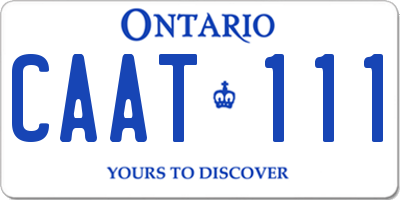 ON license plate CAAT111