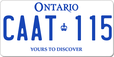 ON license plate CAAT115