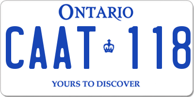 ON license plate CAAT118