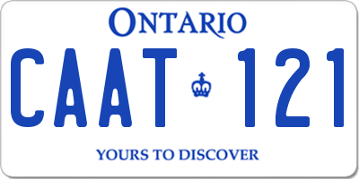 ON license plate CAAT121