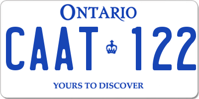 ON license plate CAAT122