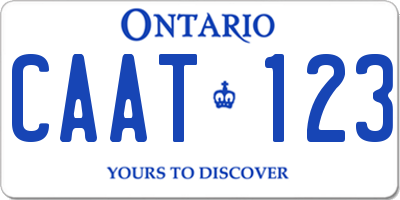 ON license plate CAAT123