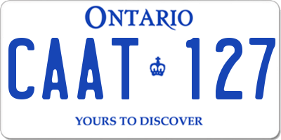 ON license plate CAAT127