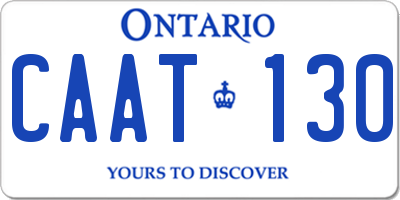 ON license plate CAAT130