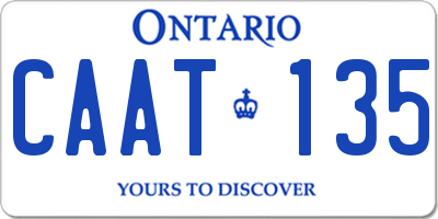 ON license plate CAAT135