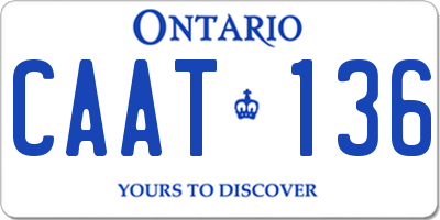 ON license plate CAAT136