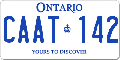 ON license plate CAAT142