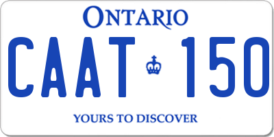 ON license plate CAAT150