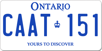 ON license plate CAAT151